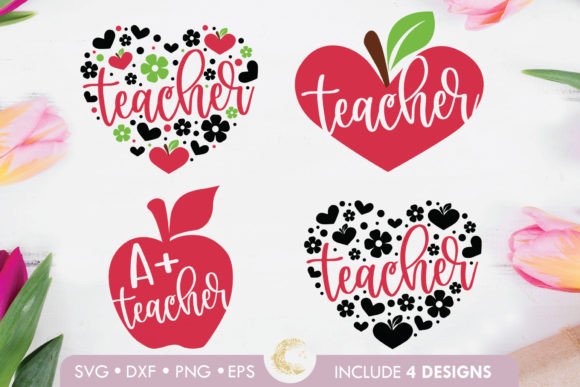Download School Apple Heart Teacher Bundle Svg - Teacher bundle svg Collection