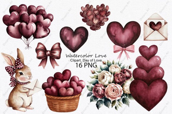 Download Watercolor Love Clipart, Day of Love - Premium Resources