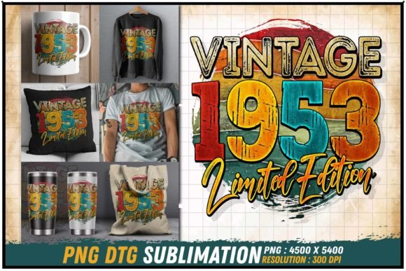 Download Vintage 1953 Limited Edition Retro Round - 1953 Collection