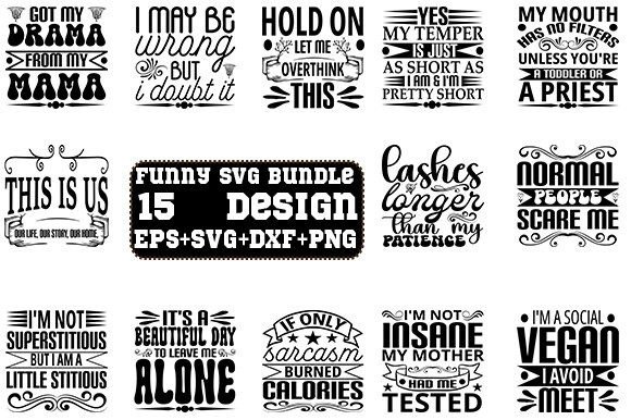 Download Funny SVG Bundle 15 Design - Premium Resources