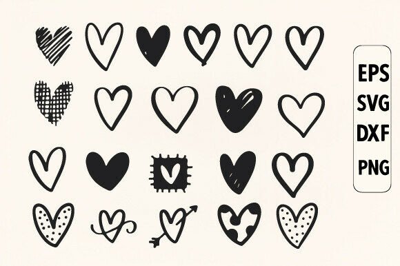 Download Valentine Doodle Heart SVG - Heart svg Collection
