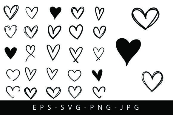 Download Heart SVG Bundle, Heart Doodle Cliparts, - Heart svg Collection