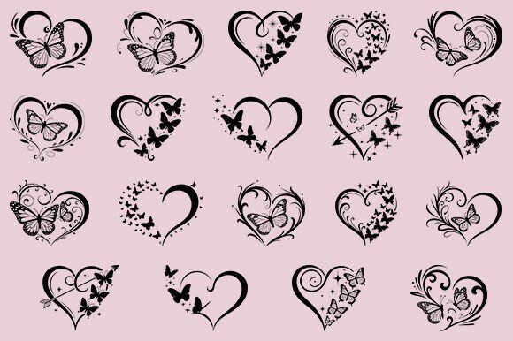 Download Heart with Butterfly SVG, Heart SVG,Love - Heart svg Collection