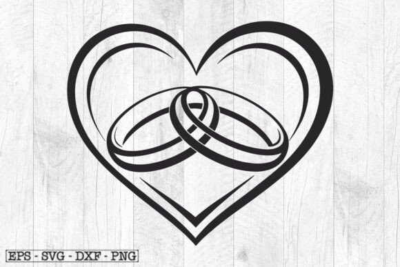 Download Wedding Rings Heart SVG - Love Marriage - Heart svg Collection